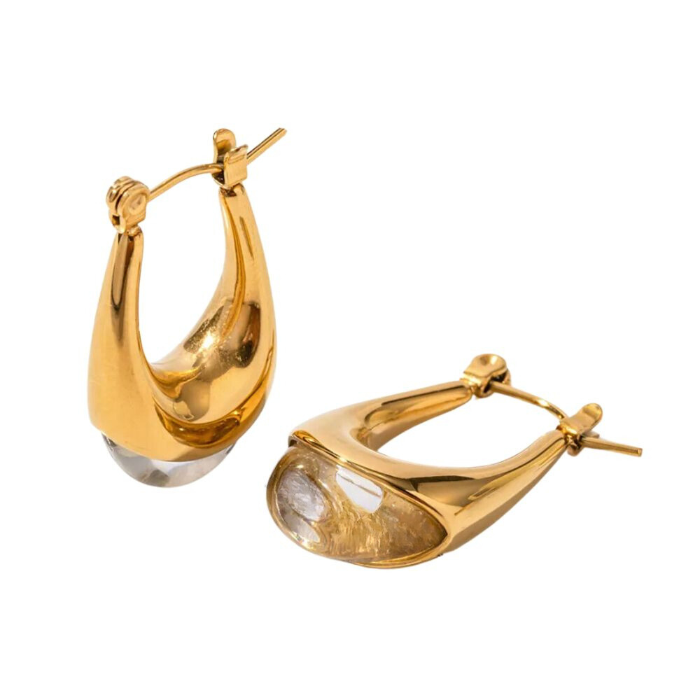 18kt Gold Plated Bali Raisin Hoop Earrings, Remy