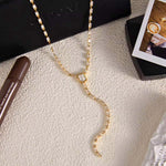Load image into Gallery viewer, 18K Gold Plated Minimalist Lariat Chain Necklace, Betty
