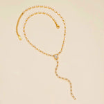 Load image into Gallery viewer, 18K Gold Plated Minimalist Lariat Chain Necklace, Betty
