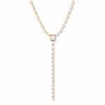 Load image into Gallery viewer, 18K Gold Plated Minimalist Lariat Chain Necklace, Betty
