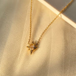 Load image into Gallery viewer, 18Kt Gold Plated Octogonal Star Pendant Neckalce, Celest - Inaya Accessories