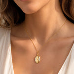 Load image into Gallery viewer, 18K Gold Plated Starry Oval Locket Necklace, Vani

