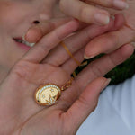 Load image into Gallery viewer, 18K Gold Plated Starry Oval Locket Necklace, Vani
