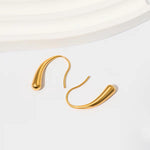 Load image into Gallery viewer, 18kt Gold Plated Elongated Water Drop Insert Dangler Earrings, Jheel
