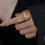 Load image into Gallery viewer, 18K Gold Plated Vintage Square Band, Nuri
