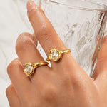Load image into Gallery viewer, 18K Gold Plated Minimalist Crystal Band, Blaze

