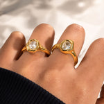 Load image into Gallery viewer, 18K Gold Plated Minimalist Crystal Band, Blaze
