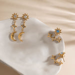 Load image into Gallery viewer, 18K Gold Plated Crystal Drop earring, Carol
