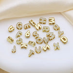Load image into Gallery viewer, Personalised 18KT Gold Plated Waterproof Diamond Bubble Initial Name Necklace
