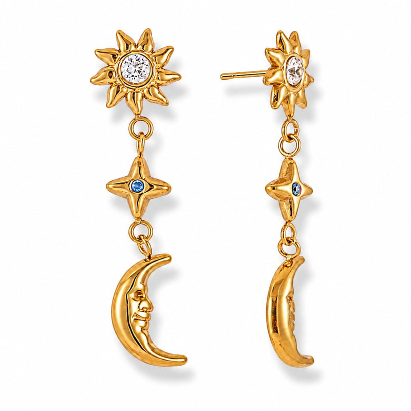 18K Gold Plated Crystal Drop earring, Carol