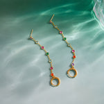 Load image into Gallery viewer, 18K Gold Plated Multi-Color Drop Earrings, ilsa

