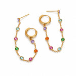 Load image into Gallery viewer, 18K Gold Plated Multi-Color Drop Earrings, ilsa
