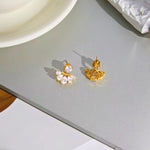 Load image into Gallery viewer, Gold Plated Teardrop Cluster Earrings, Elara
