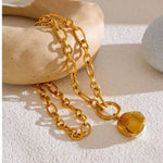 Load image into Gallery viewer, 18K Gold Plated Baroque Pearl Necklace, Mist

