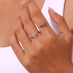 Load image into Gallery viewer, 18kt Gold Plated Open Daisy Flower Ring, Kiara
