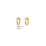 Load image into Gallery viewer, 18 KT Gold Plated Dainty Piercing Huggies, Pari - Inaya Accessories