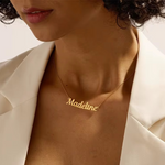 Load image into Gallery viewer, 22KT Gold Plated Cursive Brass name Necklace
