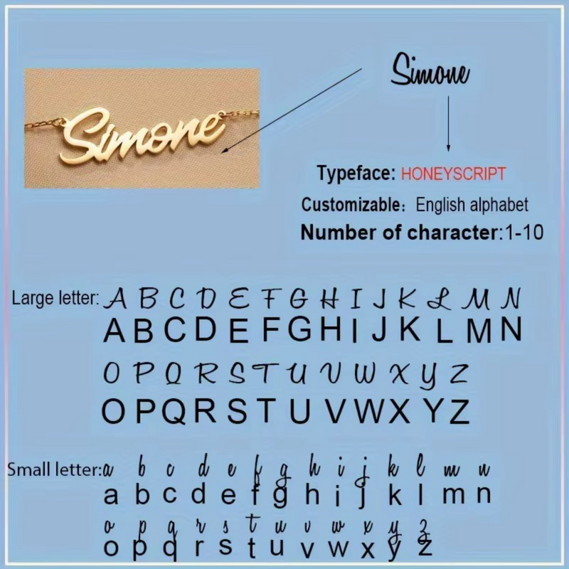 22KT Gold Plated Cursive Brass name Necklace