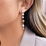 Load image into Gallery viewer, 18K Gold Plated Radiant Starburst Earrings, Maya
