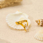 Load image into Gallery viewer, 18K Gold Plated Marquise V-Shape Ring, Glam
