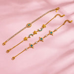 Load image into Gallery viewer, 18K Gold Plated Celestial Charm Bracelet, Rivi
