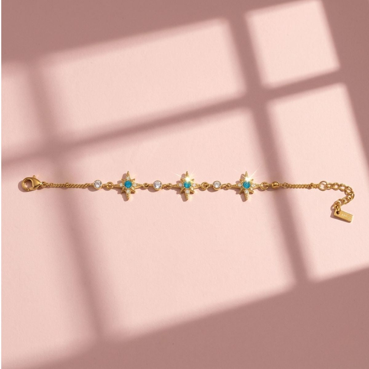 18k gold plated celestial charm bracelet, rivi