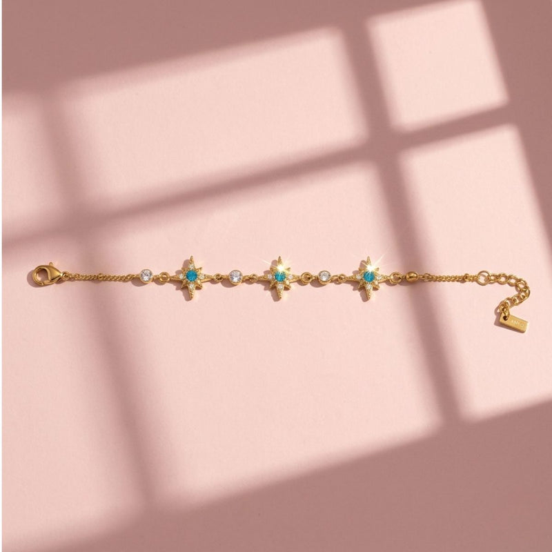 18K Gold Plated Celestial Charm Bracelet, Rivi