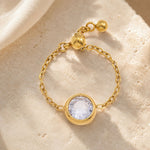 Load image into Gallery viewer, 18K Gold Plated Chain Link Ring, Diva

