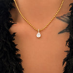 Load image into Gallery viewer, 18K Gold Plated Teardrop Bead Chain Necklace, Mahi
