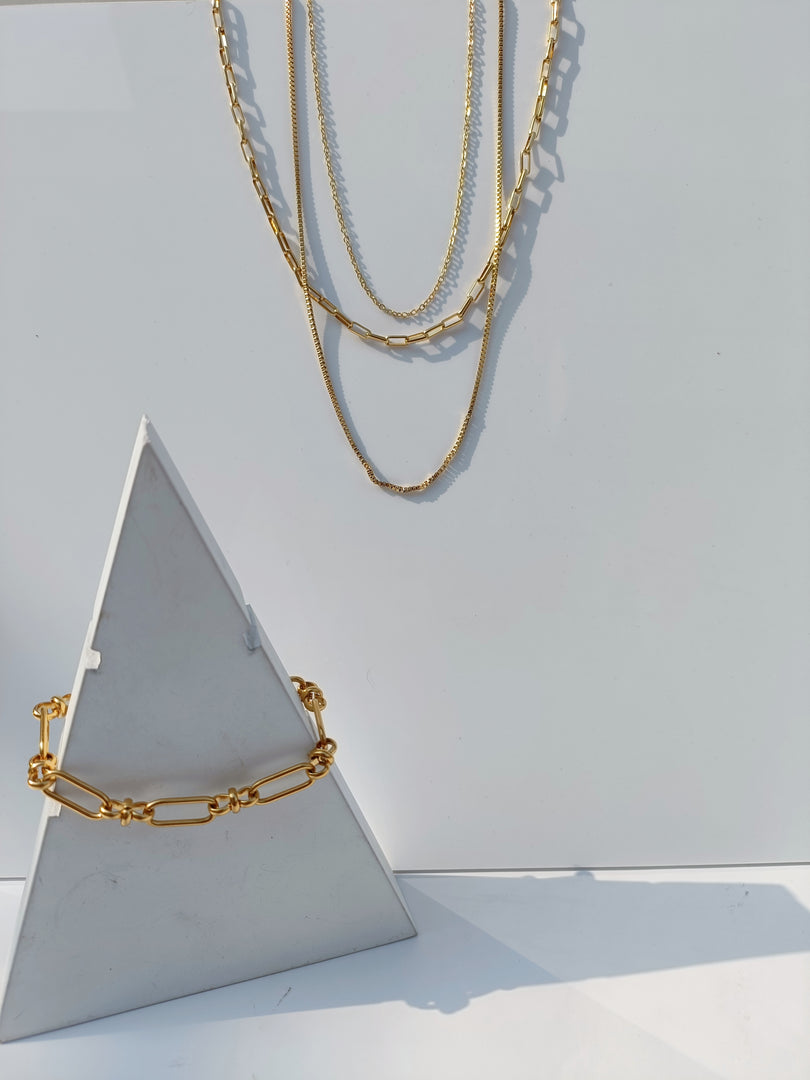 The Ultimate Gold Elegance Set-
 Hailey Necklace and Catalina Bracelet