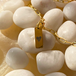 Load image into Gallery viewer, 18kt Gold Plated Vertical Bar Birthstone Necklace