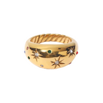 Load image into Gallery viewer, 18Kt Gold Plated Multicoloured Zircon Dome Ring, Sage - Inaya Accessories
