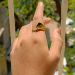 Load image into Gallery viewer, 18kt Gold Plated Irregular Water wave Ring, Moira Rose
