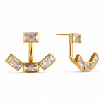 Load image into Gallery viewer, 18K Gold Plated Baguette Crystal Earring, Jessi
