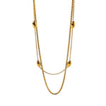 Load image into Gallery viewer, 18kt Gold Plated Double Layered Bead Chain, Elle - Inaya Accessories