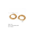Load image into Gallery viewer, 18kt Gold Plated Minimal Round Hoops, Sudha - Inaya Accessories