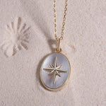 Load image into Gallery viewer, 18KT North Star Shell Necklace, Zoey - Inaya Accessories