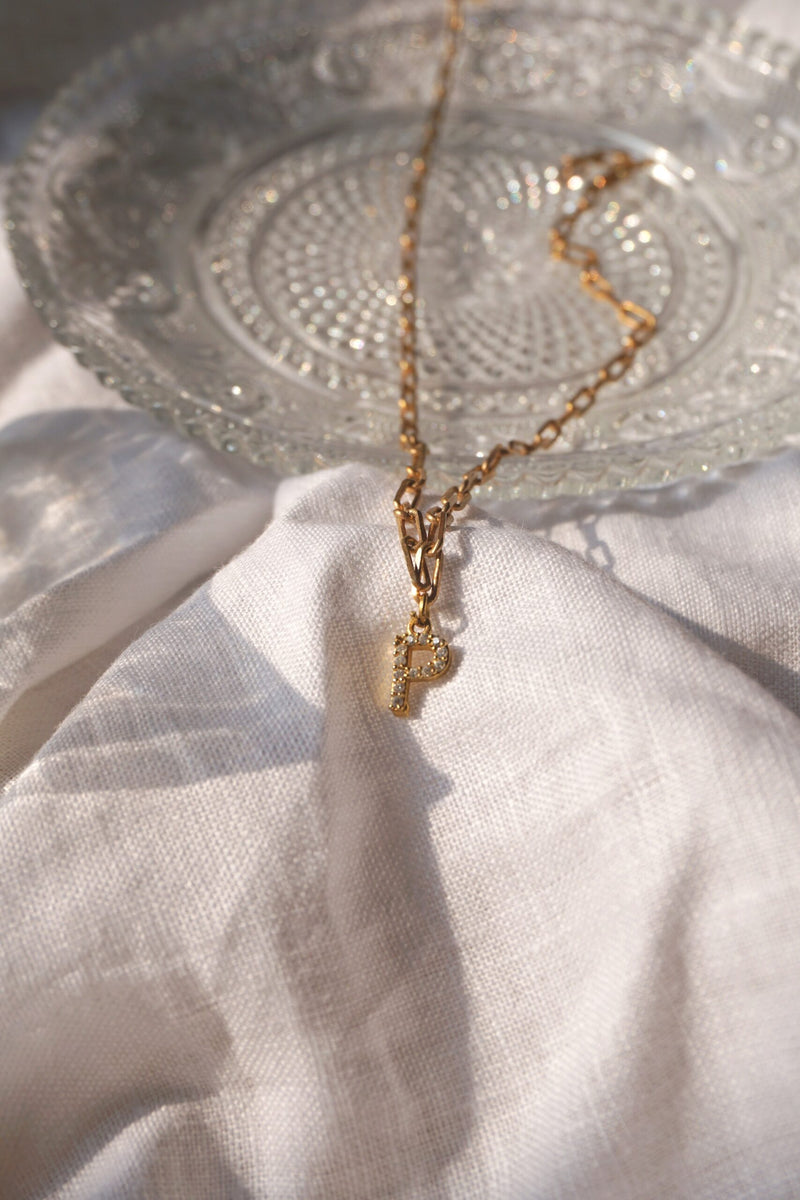 Customised Paperclip Initial necklace - Inaya Accessories