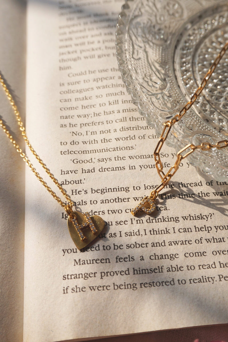 Customised Paperclip Initial necklace - Inaya Accessories