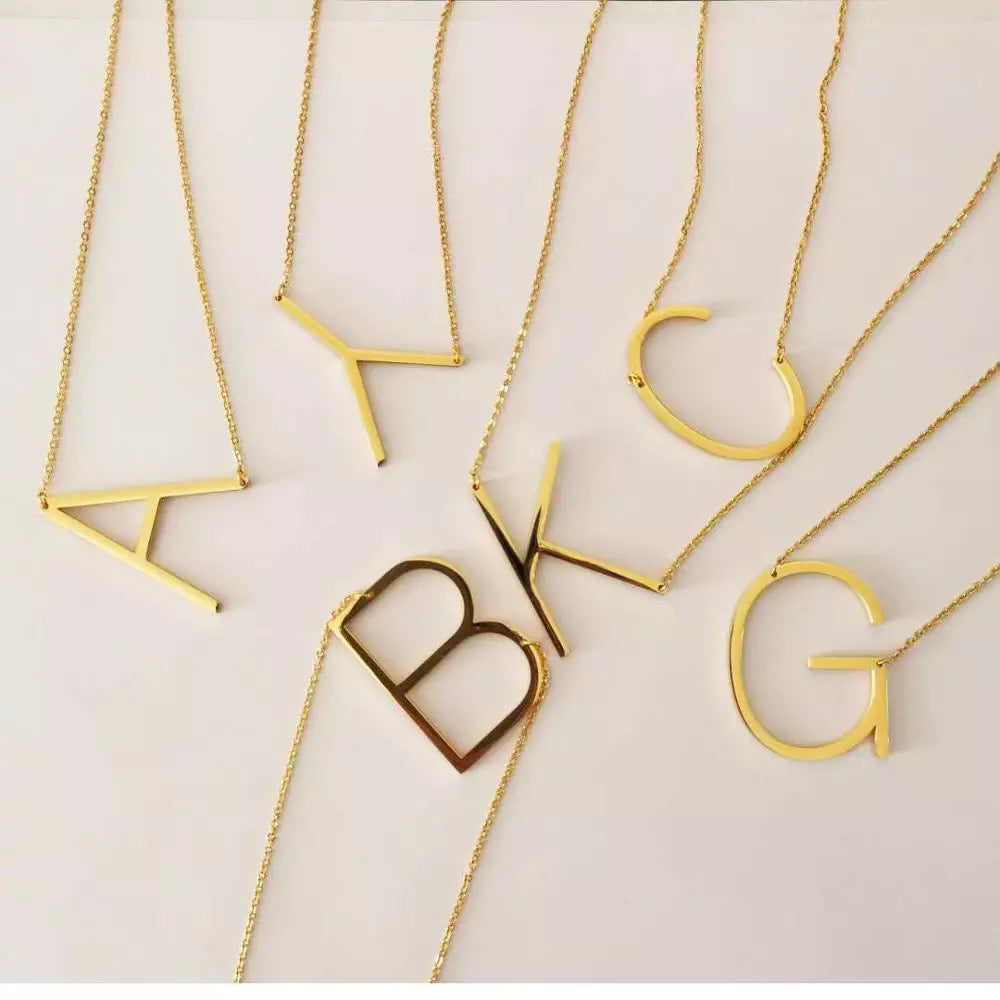 Statement Initial Necklace – Inaya Accessories