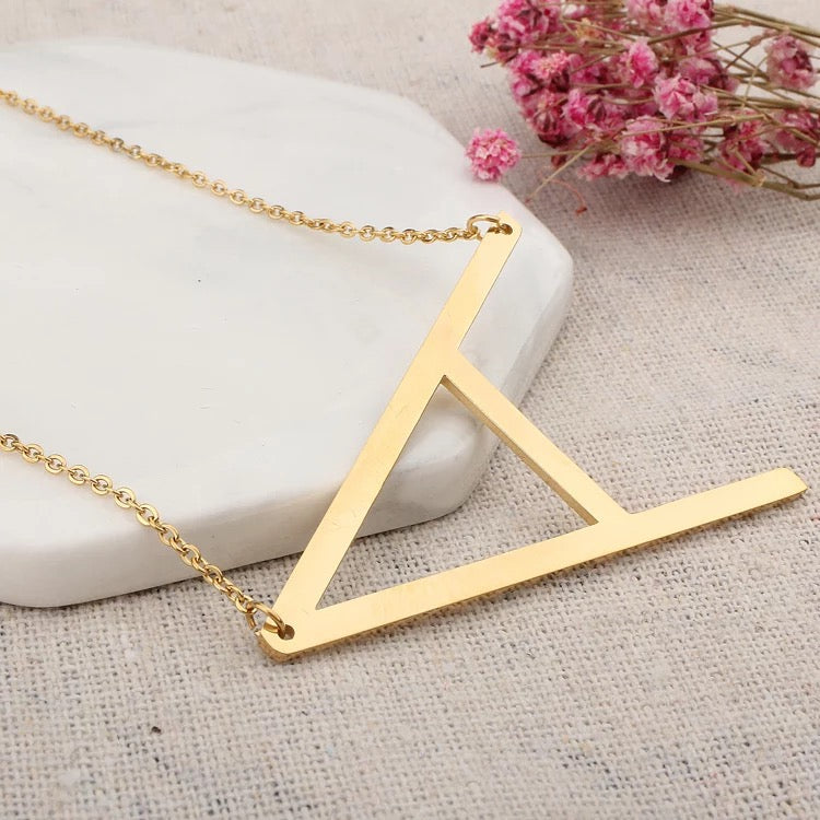 Statement Initial Necklace - Inaya Accessories