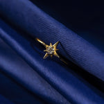 Load image into Gallery viewer, 18KT Gold Plated Sterling Silver Cosmic Star Zircon Ring, Ellara
