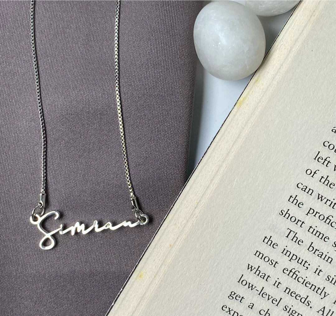 Silver Necklace With Name Price 14kt Gold Plated Men's Customised