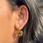 Load image into Gallery viewer, 18kt Gold Plated Demi Fine Cubic Zirconia Detachable Snowflake Box Earrings , Tessa
