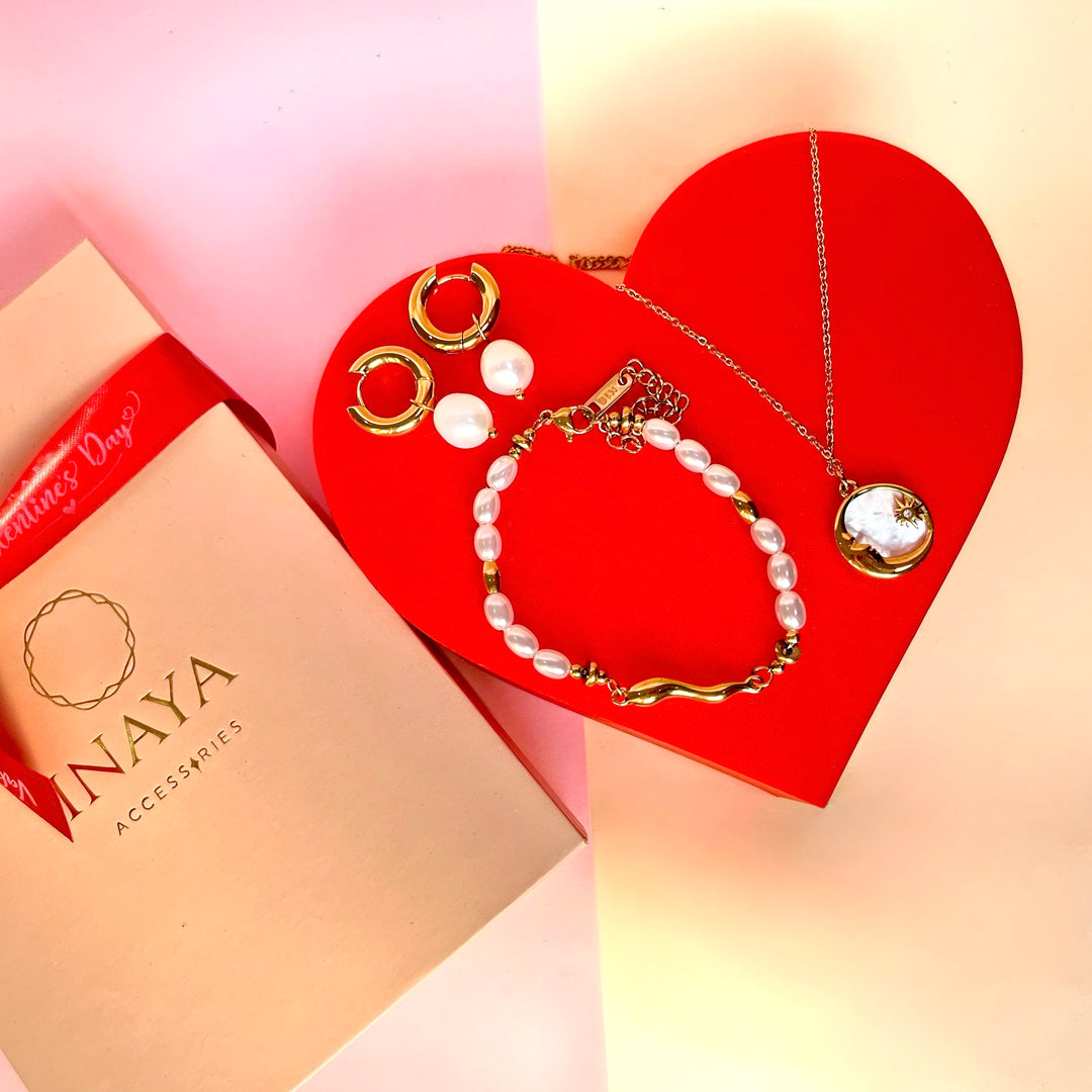 Valentines Special Freshwater Pearl Gift Hamper Set