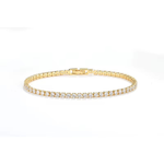 Load image into Gallery viewer, 14 KT Gold Plated Rhinestone Tennis Bracelet, Aurora
