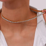 Load image into Gallery viewer, Rhinestone Tennis Necklace, Ruth
