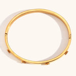 Load image into Gallery viewer, 18kt Gold Plated North Star Zircon Bangle, Phoebe
