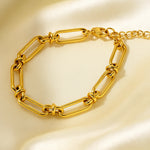 Load image into Gallery viewer, 18kt Gold Plated Paperclip Statement Bracelet, Catalina
