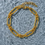 Load image into Gallery viewer, 18kt Gold Plated Paperclip Statement Bracelet, Catalina
